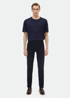 Lacivert Düz Örme Slim Fit Casual Pantolon