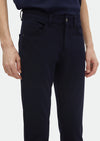 Lacivert Düz Örme Slim Fit Casual Pantolon