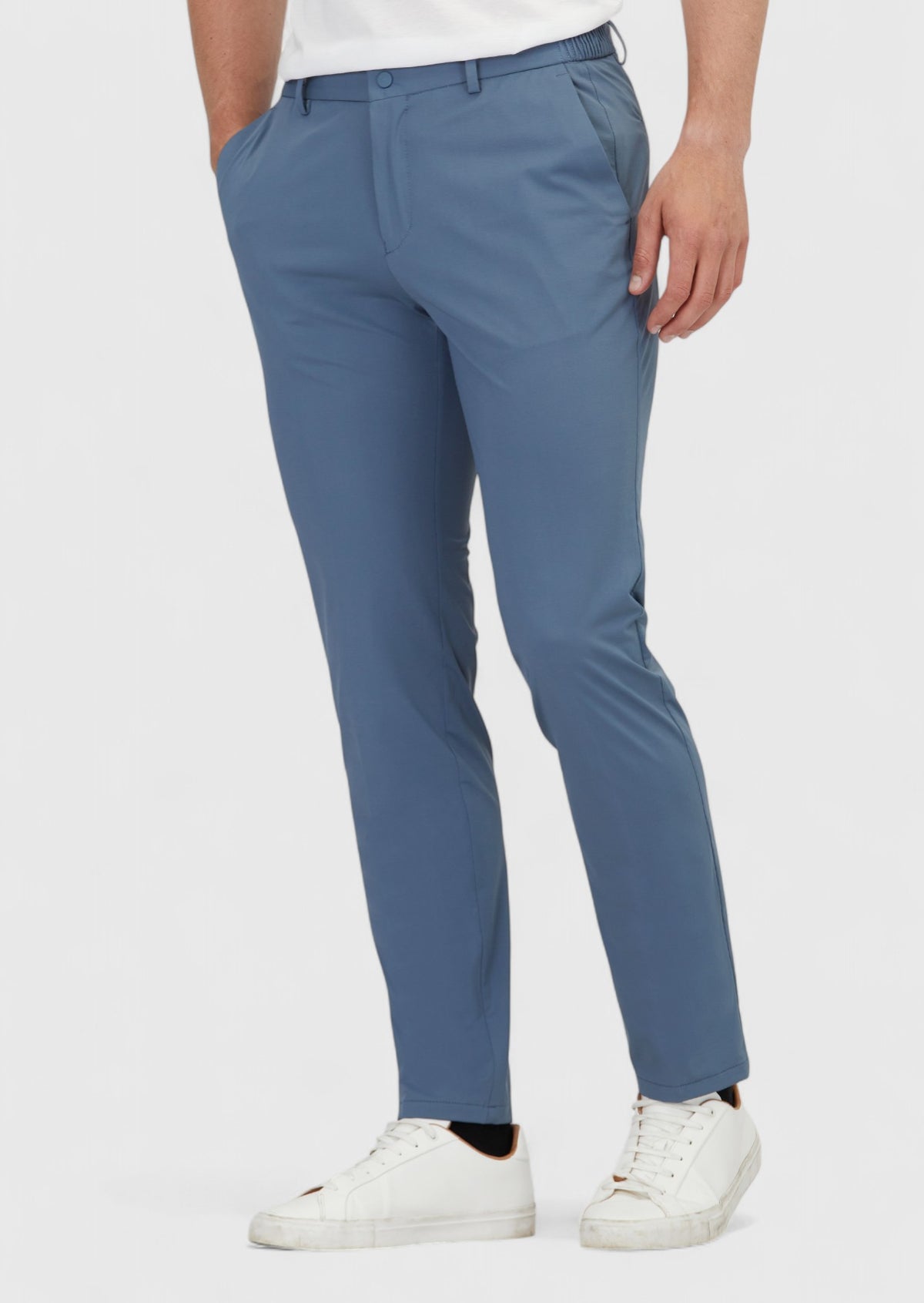 Mavi Düz Örme Jogging Fit Casual Pantolon