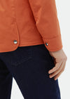 Turuncu Regular Fit Gömlek Yaka Casual Dokuma Mont