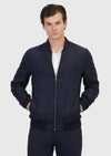 Lacivert Regular Fit Dik Yaka Casual Dokuma Mont