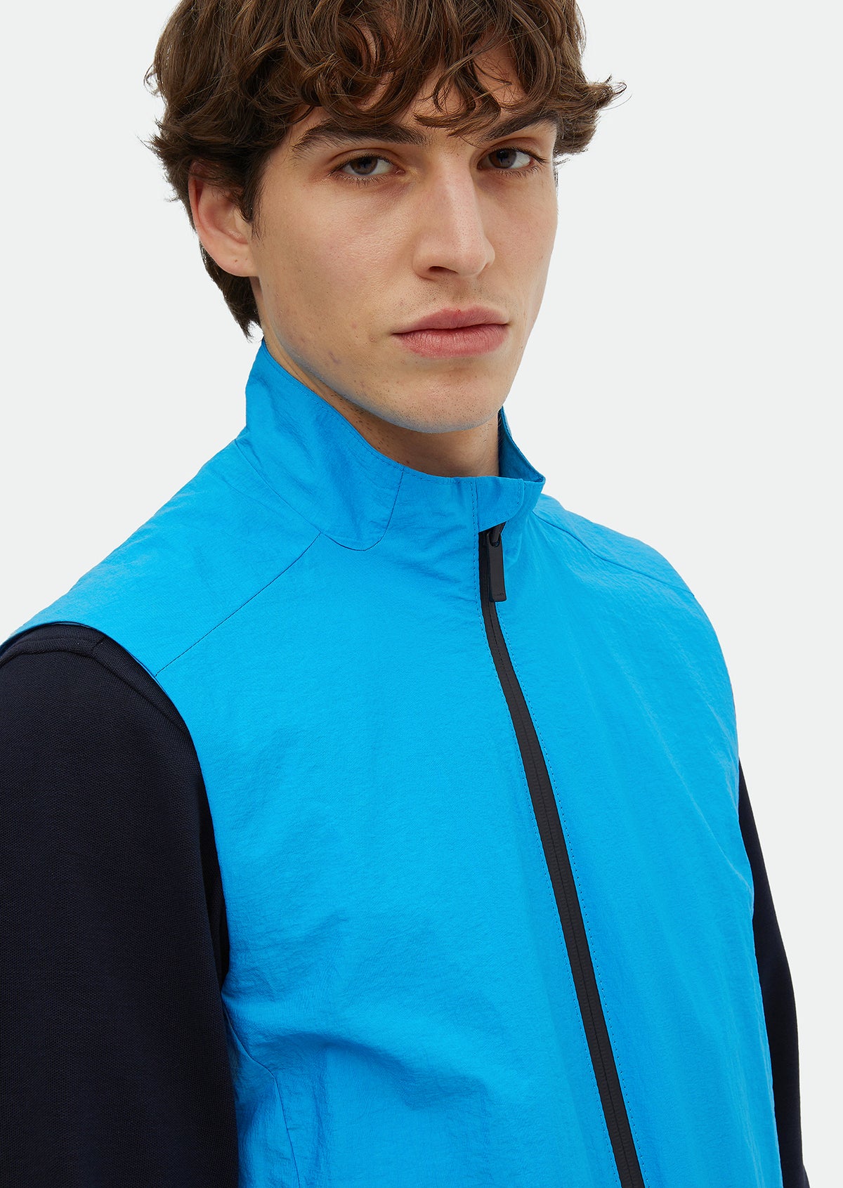 Turkuaz Regular Fit Dik Yaka Denim Dokuma Spor Yelek