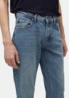 İndigo Düz Regular Fit Denim Pamuk Karışımlı Pantolon