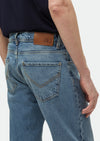 İndigo Düz Regular Fit Denim Pamuk Karışımlı Pantolon