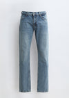 İndigo Düz Regular Fit Denim Pamuk Karışımlı Pantolon