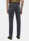Antrasit Düz Slim Fit Denim Pamuk Karışımlı Pantolon