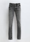 Antrasit Düz Slim Fit Denim Pamuk Karışımlı Pantolon