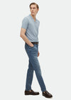 İndigo Düz Slim Fit Denim Pamuk Karışımlı Pantolon