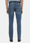 İndigo Düz Slim Fit Denim Pamuk Karışımlı Pantolon