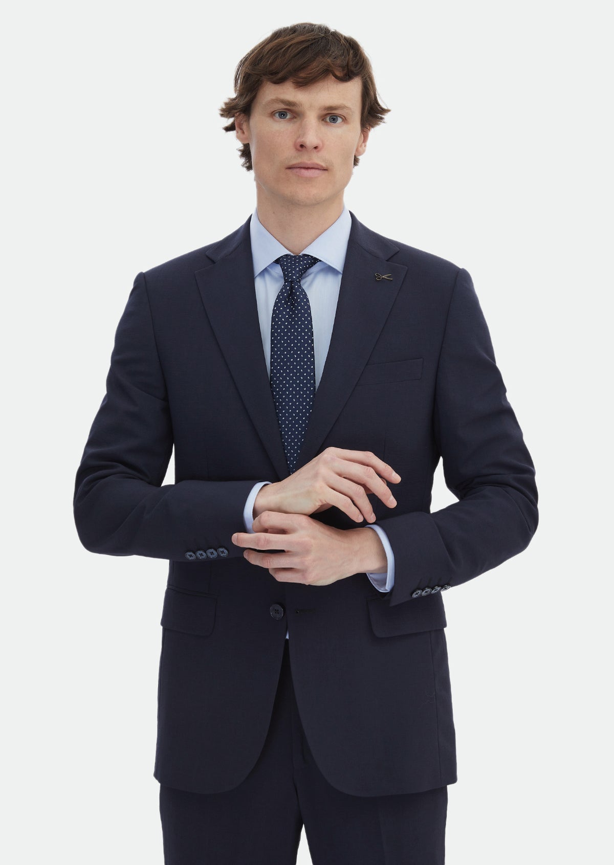 Lacivert Mikro Thin&taller Slim Fit Yün Karışımlı Takım Elbise
