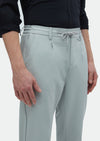 Açık Gri Düz Dokuma Jogging Fit Casual Pantolon