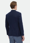 Lacivert Düz Zeroweight Slim Fit Pamuk Karışımlı Örme Ceket