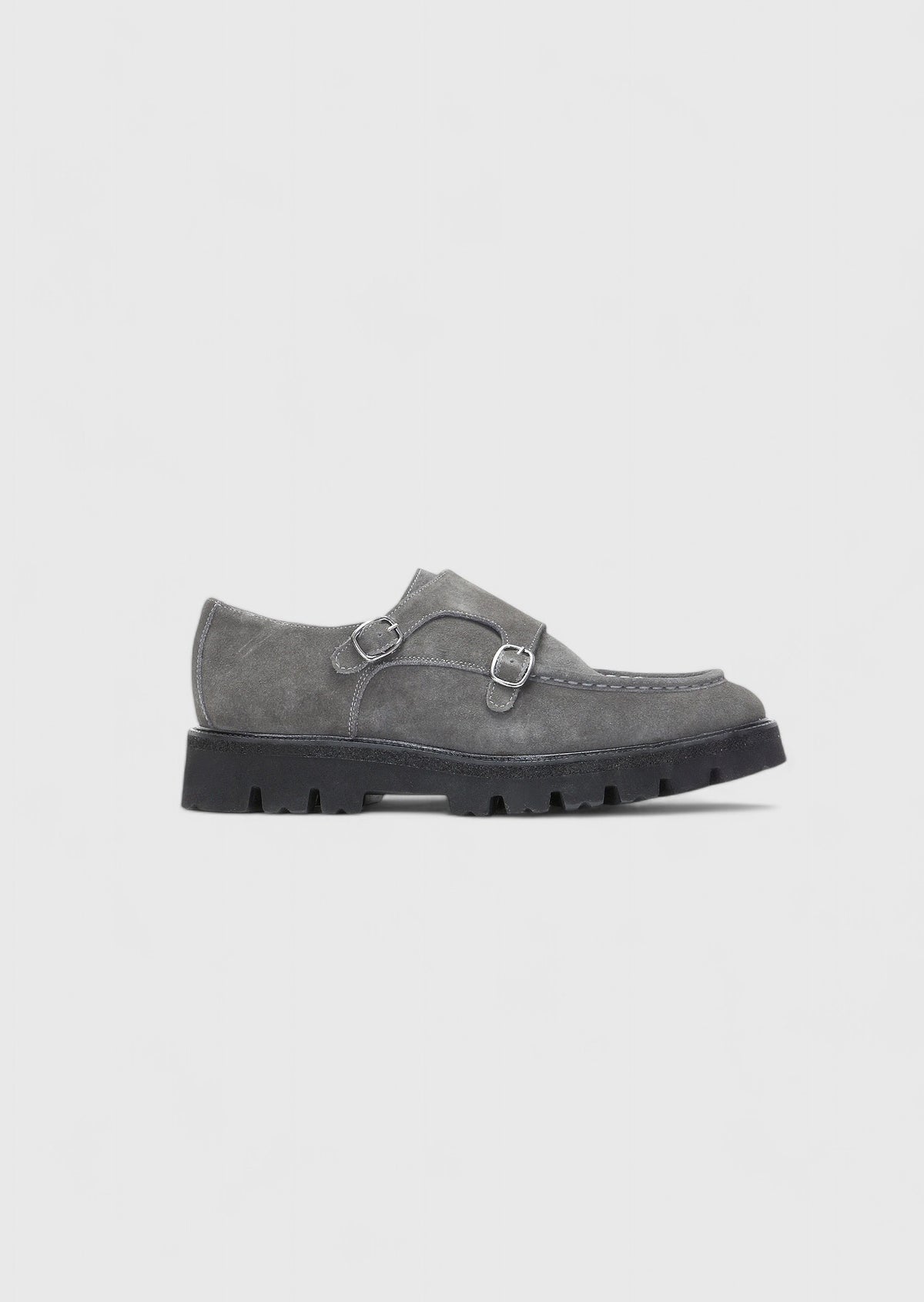 Koyu Gri Deri Casual Loafer