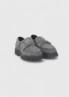 Koyu Gri Deri Casual Loafer