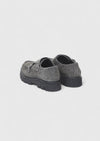 Koyu Gri Deri Casual Loafer