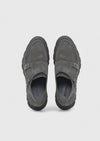 Koyu Gri Deri Casual Loafer