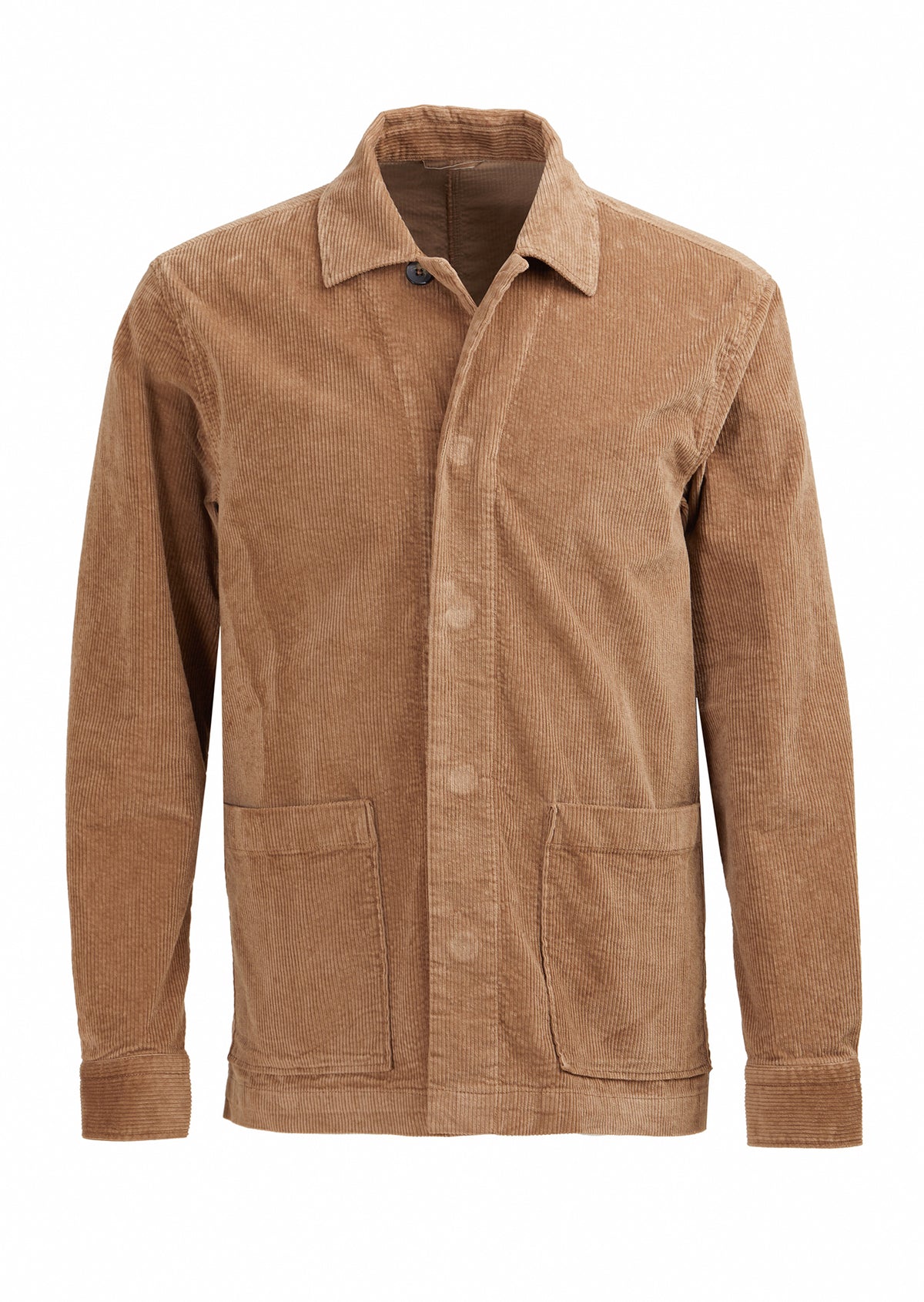 Deve Tüyü Fitilli Regular Fit Uzun Dokuma Kadife Pamuk Karışımlı Overshirt