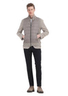 Bej Mikro Slim Fit Yün Karışımlı Ceket