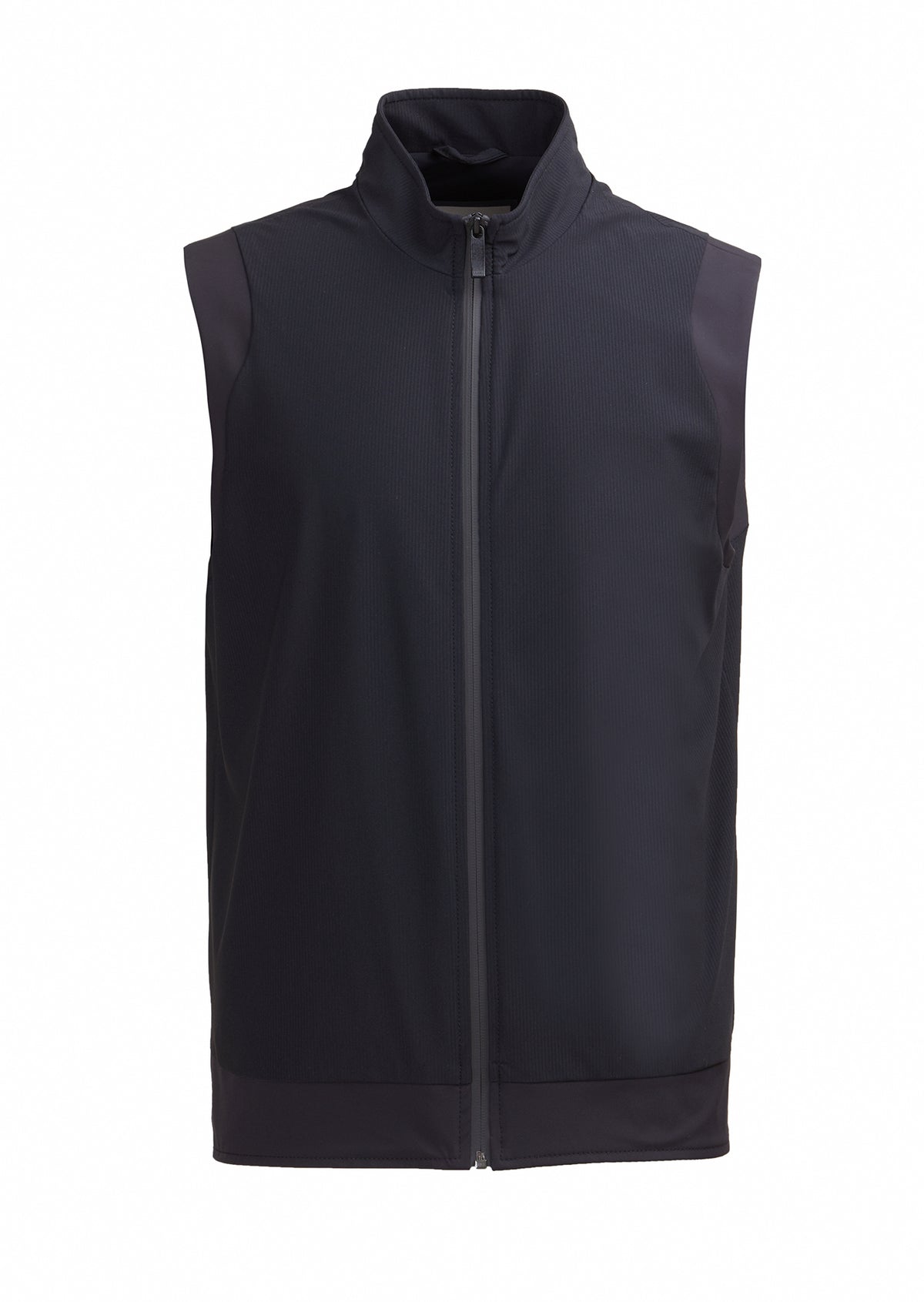 Siyah Regular Fit Dik Yaka Casual Örme Spor Yelek