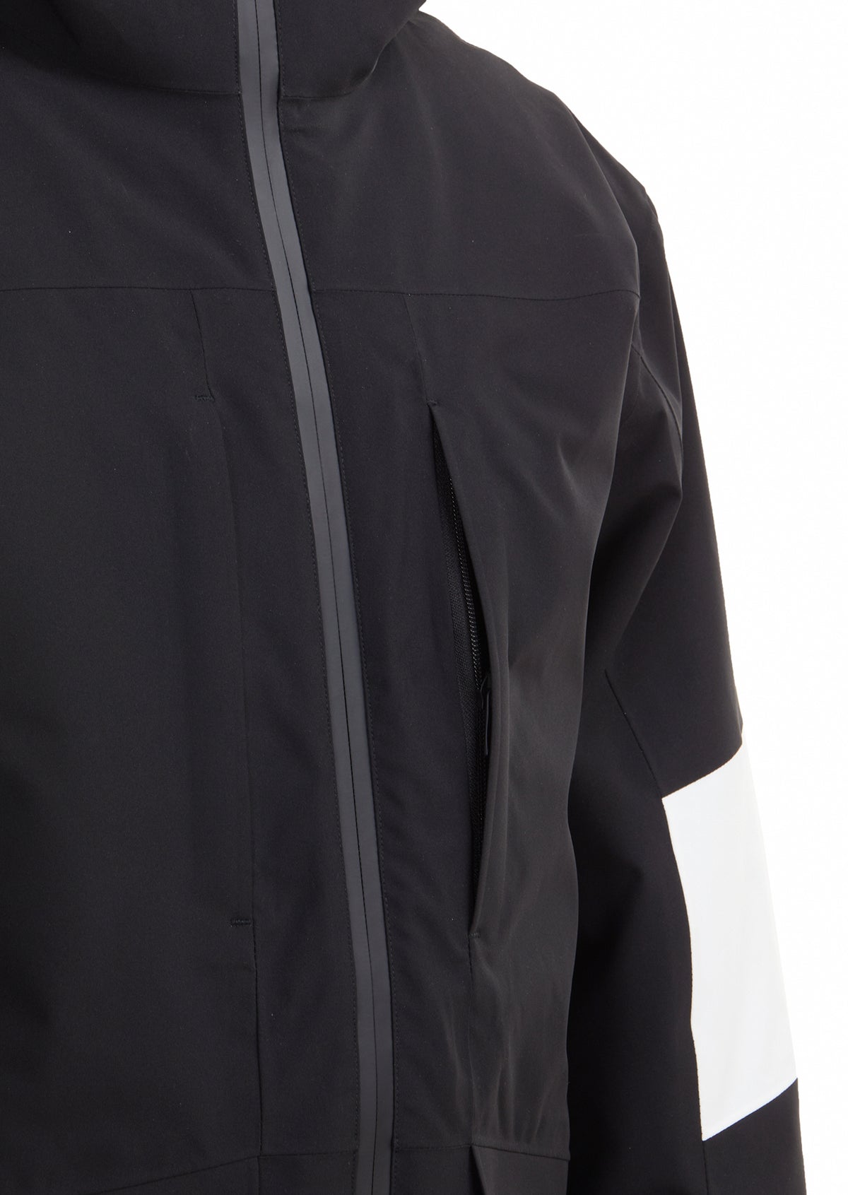 Siyah Regular Fit Kapüşonlu Casual Dokuma Kaban