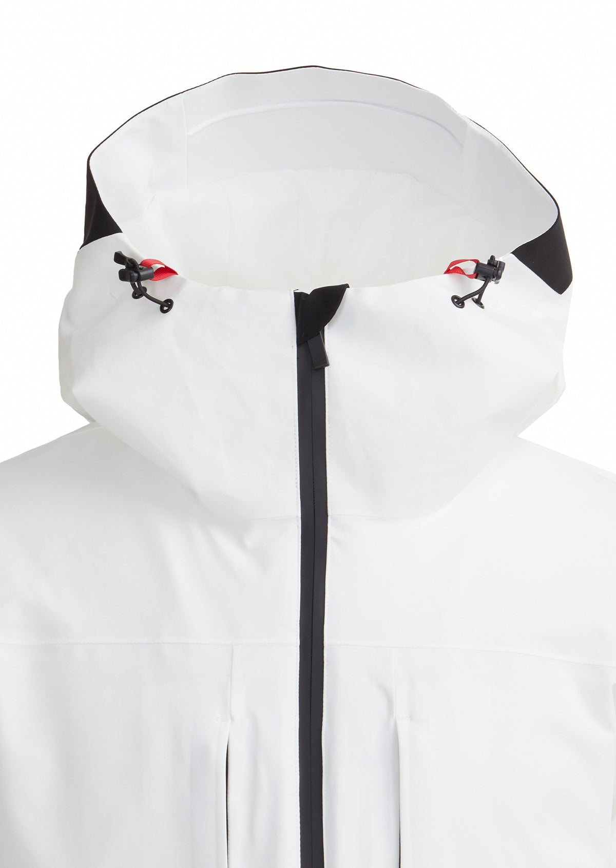 Beyaz Regular Fit Kapüşonlu Casual Dokuma Kaban