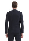 Lacivert Düz Zeroweight Slim Fit Pamuk Karışımlı Örme Takım Elbise