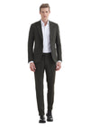 Haki Düz Zeroweight Slim Fit Pamuk Karışımlı Örme Takım Elbise