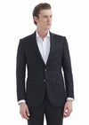Antrasit Desenli Thin&taller Slim Fit %100 Yün Takım Elbise