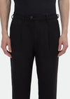 Siyah Düz Dokuma Regular Fit Casual Pantolon