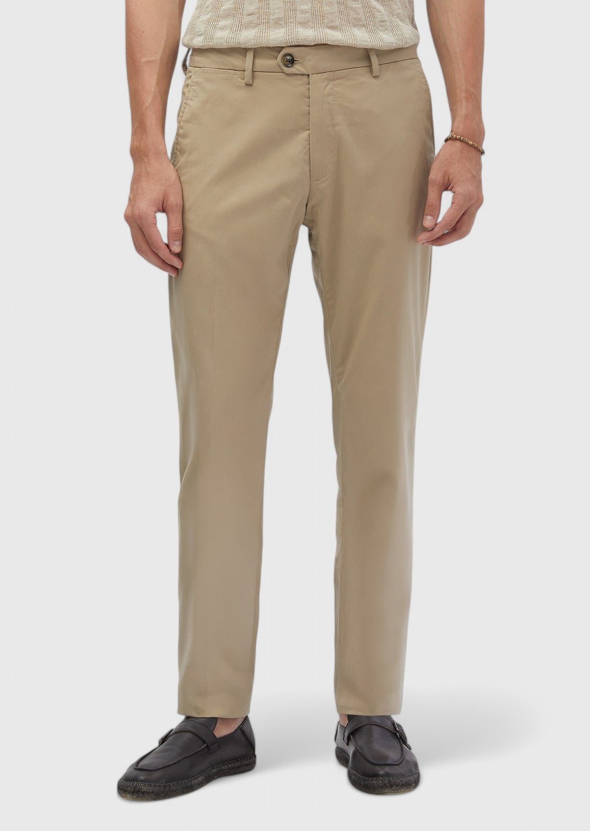 Vizon Düz Dokuma Regular Fit Casual Pantolon
