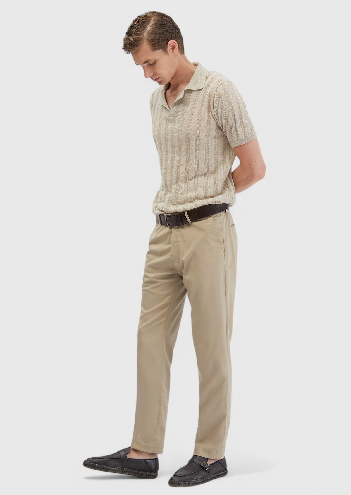 Vizon Düz Dokuma Regular Fit Casual Pantolon