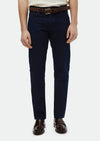 Lacivert Düz Regular Fit Denim Pamuk Karışımlı Pantolon