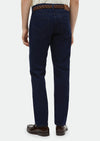 Lacivert Düz Regular Fit Denim Pamuk Karışımlı Pantolon
