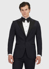 Lacivert Düz Thin&taller Slim Fit Kruvaze Yaka Dokuma Smokin Takım Elbise