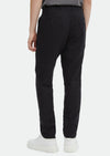 Siyah Düz Dokuma Jogging Fit Casual %100 Keten Pantolon