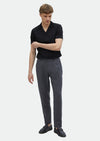 Antrasit Düz Dokuma Jogging Fit Casual %100 Keten Pantolon