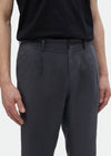Antrasit Düz Dokuma Jogging Fit Casual %100 Keten Pantolon