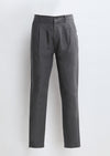 Antrasit Düz Dokuma Jogging Fit Casual %100 Keten Pantolon