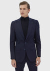 Lacivert Çizgili Thin&taller Slim Fit Yün Karışımlı Takım Elbise