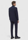 Lacivert Çizgili Thin&taller Slim Fit Yün Karışımlı Takım Elbise