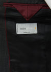 Antrasit Çizgili Modern Fit %100 Yün Takım Elbise