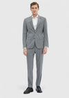Gri Çizgili Zeroweight Slim Fit %100 Yün Takım Elbise