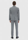 Gri Çizgili Zeroweight Slim Fit %100 Yün Takım Elbise
