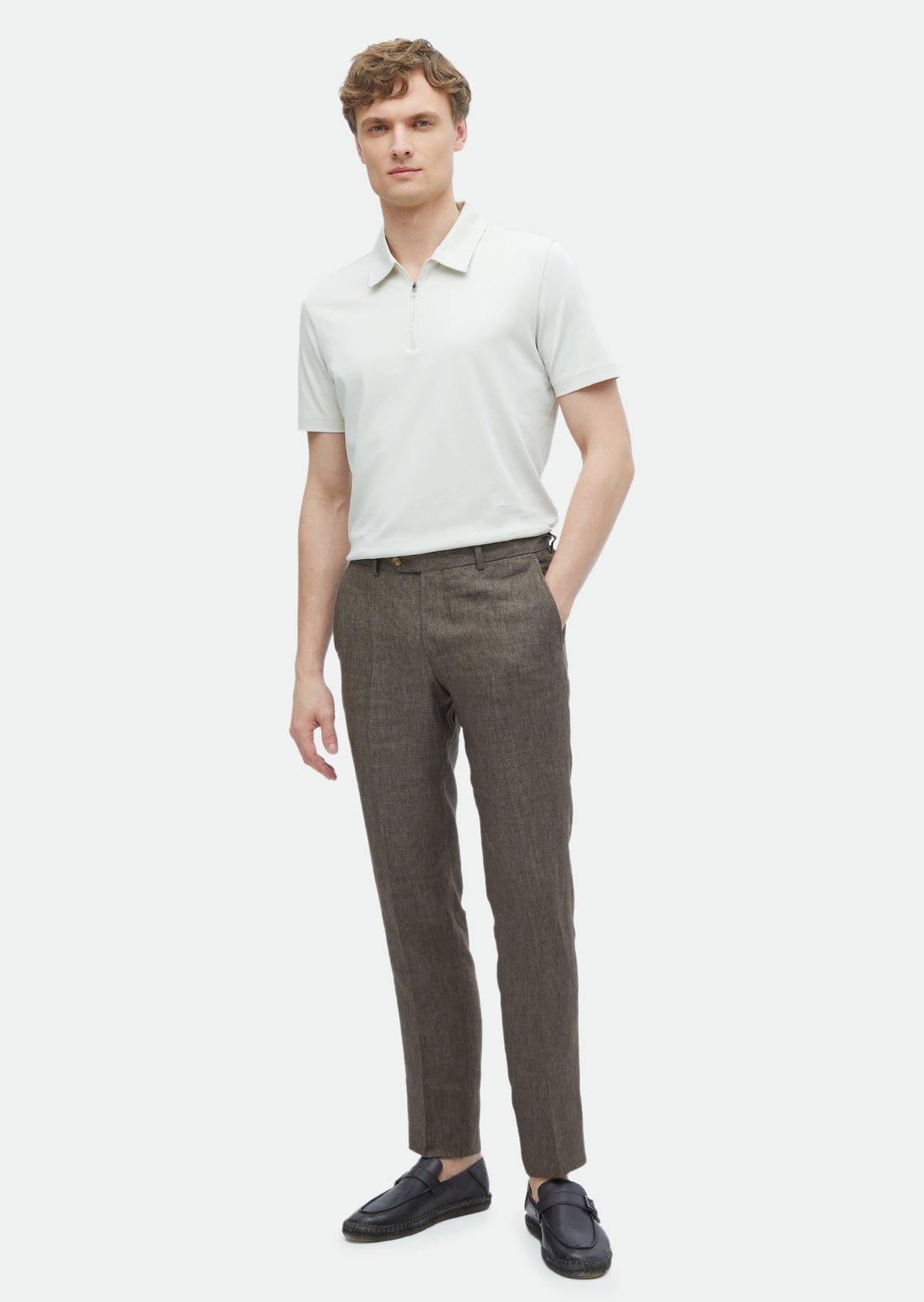 Taş Düz Polo Yaka %100 Pamuk T-Shirt