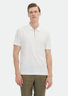 Ekru Jakarlı Polo Yaka %100 Pamuk T-Shirt