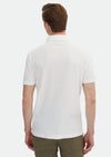 Ekru Jakarlı Polo Yaka %100 Pamuk T-Shirt