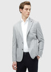 Açık Gri Düz Shirt Shoulder Slim Fit Yün Karışımlı Ceket