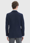 Lacivert Desenli Shirt Shoulder Slim Fit Yün Karışımlı Örme Ceket