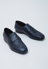 Lacivert Deri Klasik Loafer
