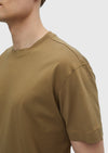 Deve Tüyü Düz Bisiklet Yaka %100 Pamuk T-Shirt